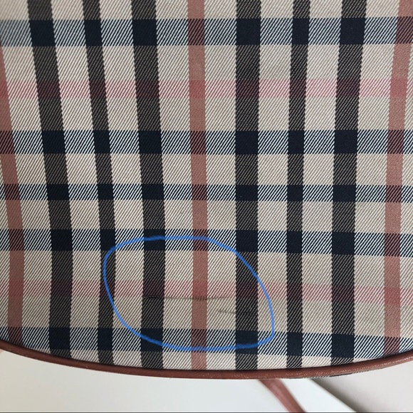 Vintage 80s Plaid Canvas/ Leather Cross Body Bag - Picture 9 of 16